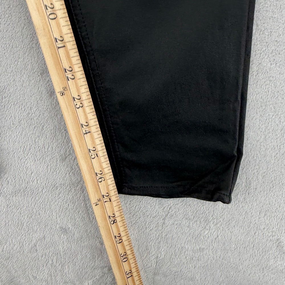 H&M &Denim Curvy Jeggings Women's Size 12 Ultra High Waist Coated Black Ankle - Picture 12 of 14